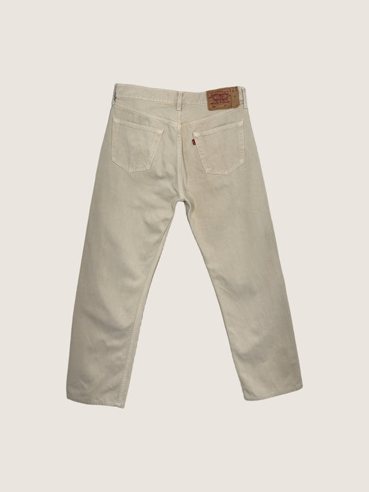 Vintage Levi's 501 Straight Jeans in beige, unisex, size W34 L36 – second-hand