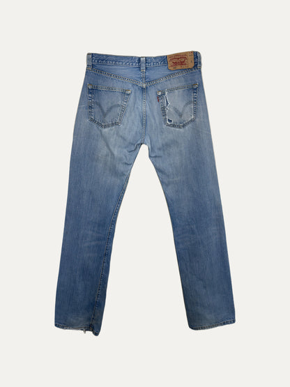 Vintage Levi's 501 Straight Jeans in light wash, unisex, size W32 L34 – second-hand
