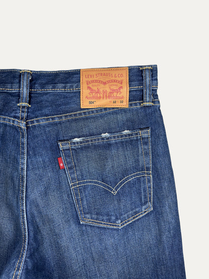 Vintage Levi's 504 Straight Jeans in mid wash, unisex, size W32 L32 – second-hand