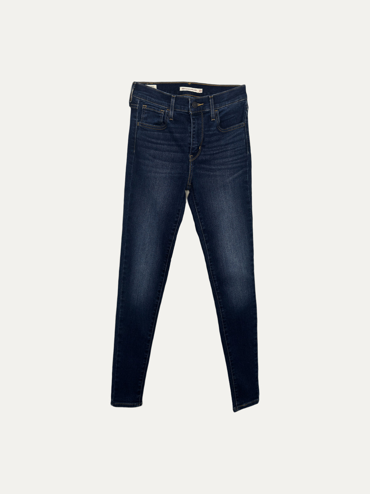 Vintage Levi's 720 Skinny Jeans in mid wash, women's, size W24 – second-hand