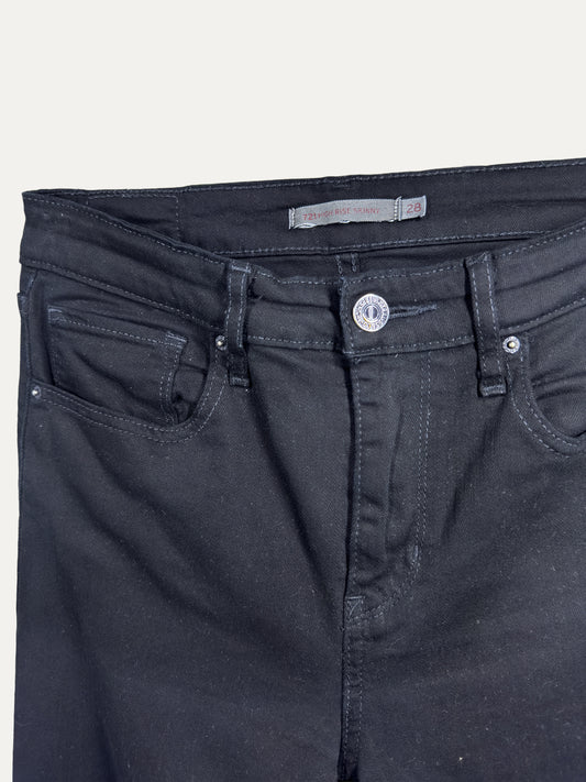 Vintage Levi's 721 Skinny Jeans in black, women's, size W28 – second-hand