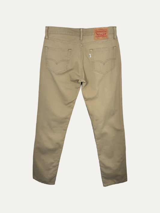 Vintage Levi's 511 Slim Jeans in khaki, men's, size W30 L32 – second-hand