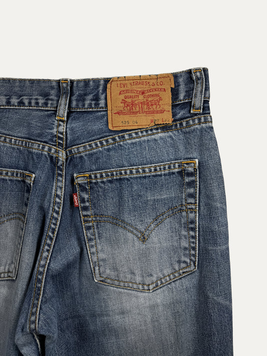 Vintage Levi's 525 Bootcut Jeans in mid wash, unisex, size W27 L32 – second-hand
