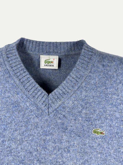 Vintage Lacoste Sweater in blue, unisex, size L – second-hand