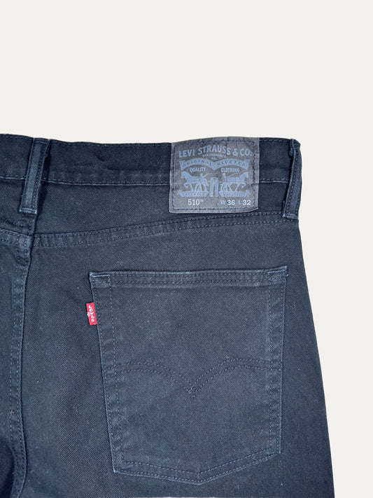 Vintage Levi's 510 Skinny Jeans in black, unisex, size W36 L32 – second-hand
