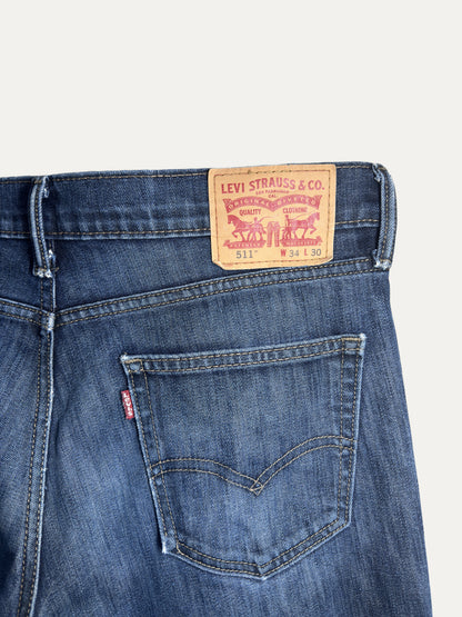 Vintage Levi's 511 Slim Jeans in dark wash, men's, size W34 L30 – second-hand