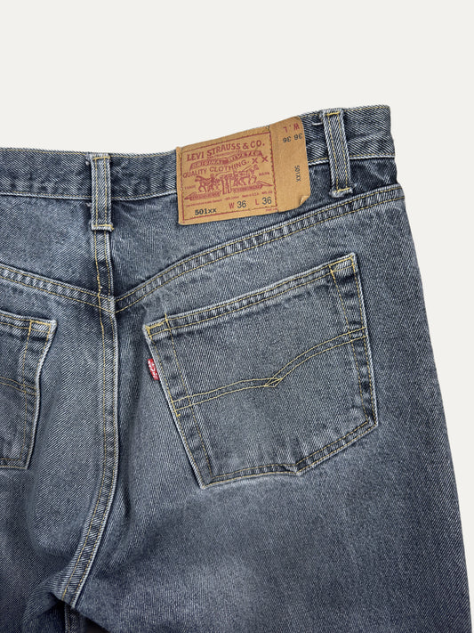 Vintage Levi's 501 Straight Jeans in stonewash, unisex, size W36 L36 – second-hand