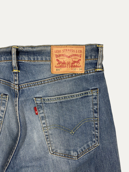 Vintage Levi's 511 Slim Jeans in light wash, unisex, size W32 L34 – second-hand