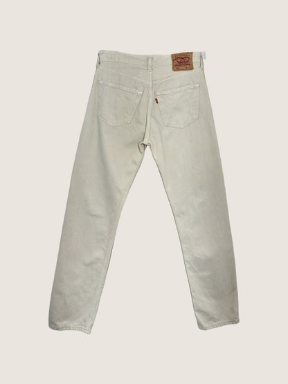 Vintage Levi's 501 Straight Jeans in beige, unisex, size W32 L36 – second-hand