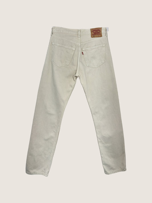 Vintage Levi's 501 Straight Jeans in beige, unisex, size W32 L36 – second-hand