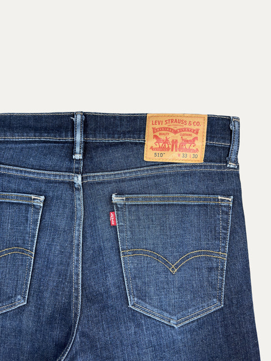 Vintage Levi's 510 Skinny Jeans in mid wash, unisex, size W33 L30 – second-hand