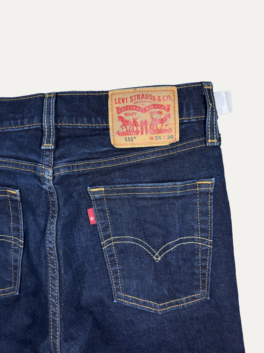 Vintage Levi's 510 Skinny Jeans in dark wash, unisex, size W28 L30 – second-hand