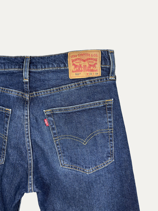 Vintage Levi's 512 Slim Jeans in mid wash, unisex, size W32 L34 – second-hand