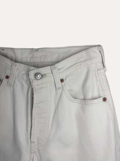 Vintage Levi's 501 Straight Jeans in white, unisex, size W27 L34 – second-hand