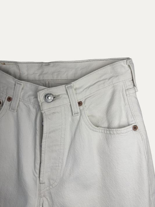 Vintage Levi's 501 Straight Jeans in white, unisex, size W27 L34 – second-hand