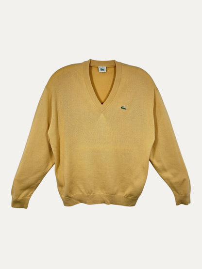 Vintage Lacoste Sweater in beige, unisex, size XXL – second-hand