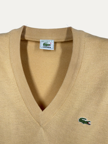 Vintage Lacoste Sweater in beige, unisex, size XXL – second-hand