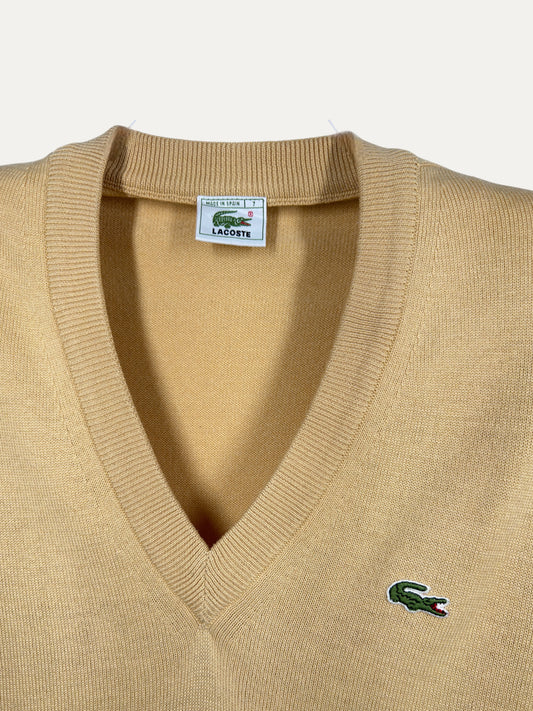 Vintage Lacoste Sweater in beige, unisex, size XXL – second-hand