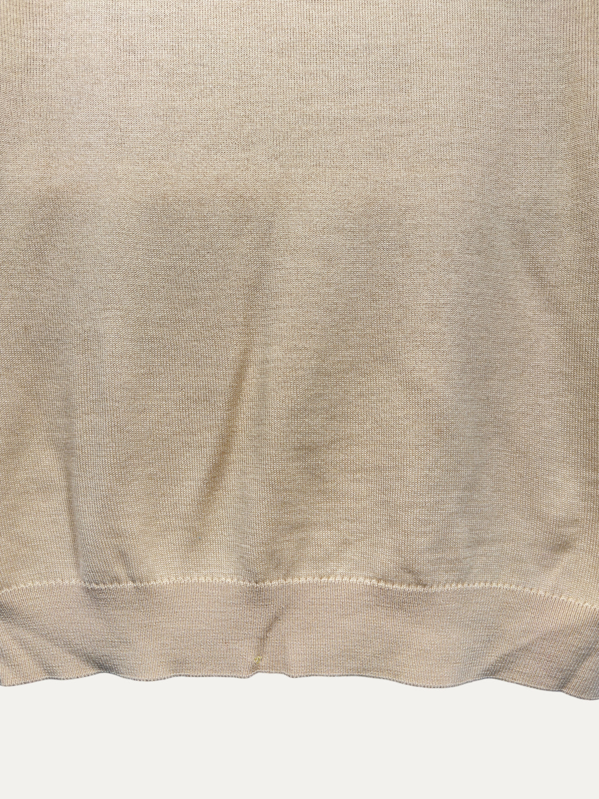 Vintage Lacoste Sweater in beige, unisex, size XXL – second-hand