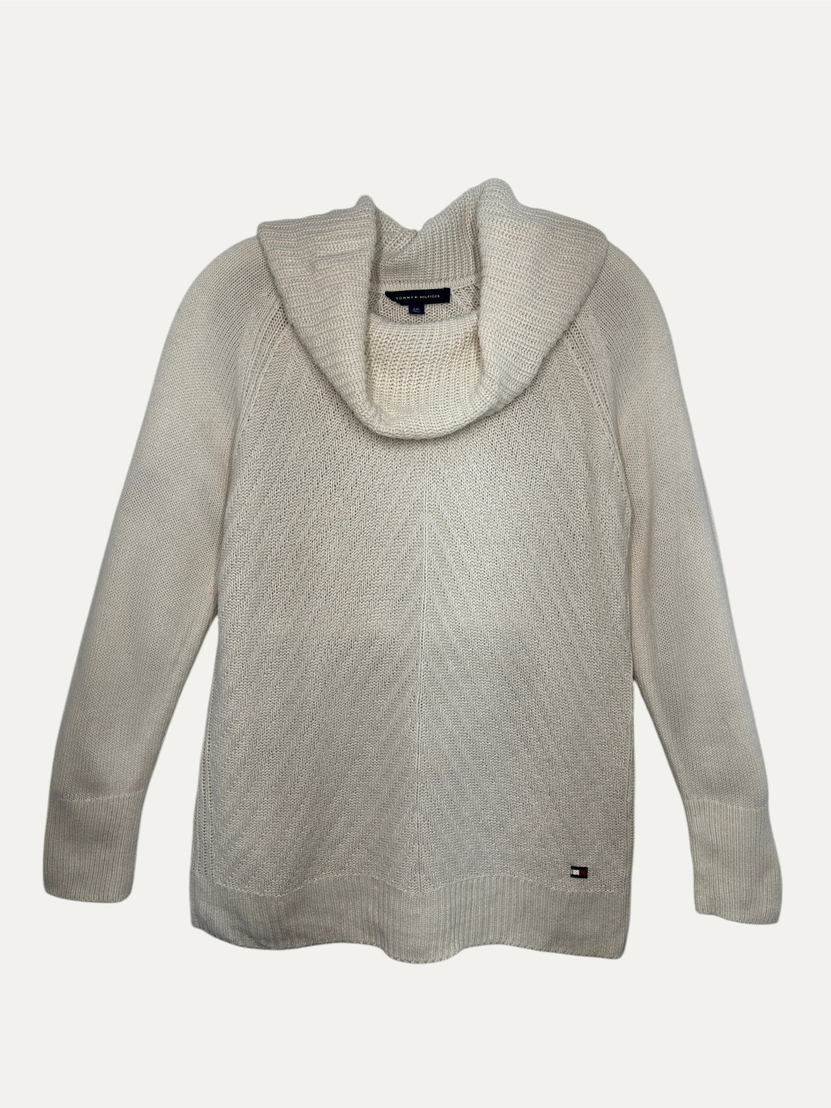 Vintage Tommy Hilfiger Sweater in beige, unisex, size L – second-hand