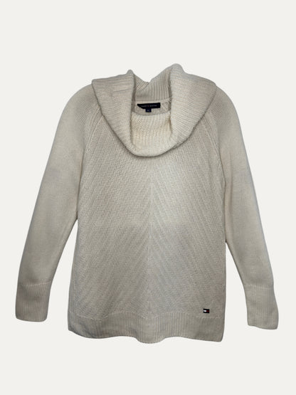 Vintage Tommy Hilfiger Sweater in beige, unisex, size L – second-hand