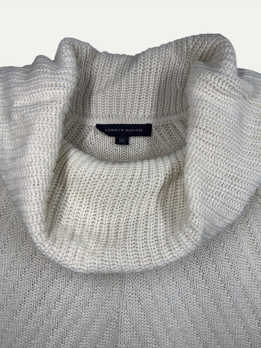 Vintage Tommy Hilfiger Sweater in beige, unisex, size L – second-hand