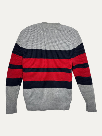 Vintage Tommy Hilfiger Sweater in grey, men's, size L – second-hand