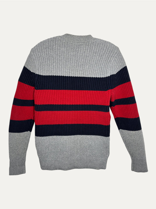 Vintage Tommy Hilfiger Sweater in grey, men's, size L – second-hand