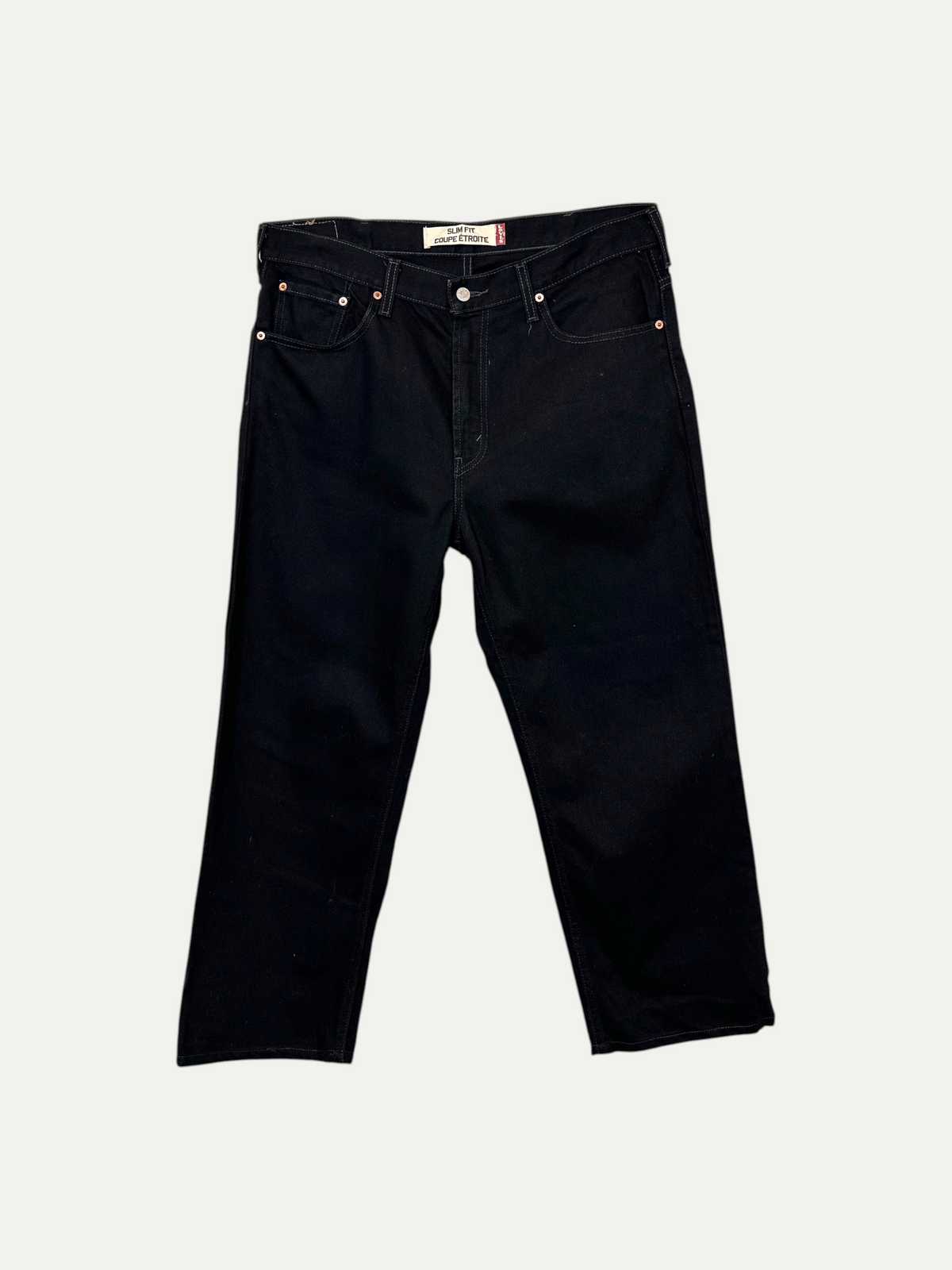 Vintage Levi's 505 Straight Jeans in black, unisex, size W36 L32 – second-hand