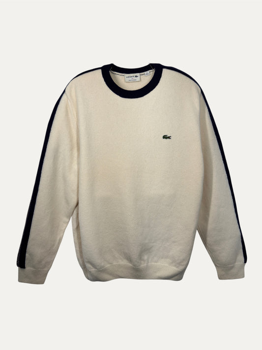 Vintage Lacoste Sweater in beige, unisex, size XXL – second-hand