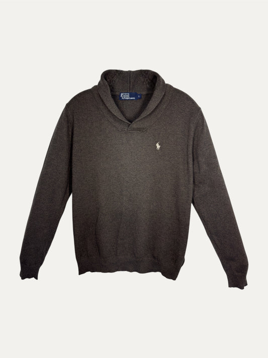 Vintage Polo Ralph Lauren Sweater in brown, unisex, size L – second-hand