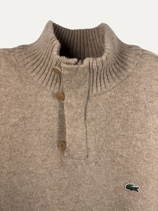 Vintage Lacoste Sweater in beige, unisex, size XXL – second-hand