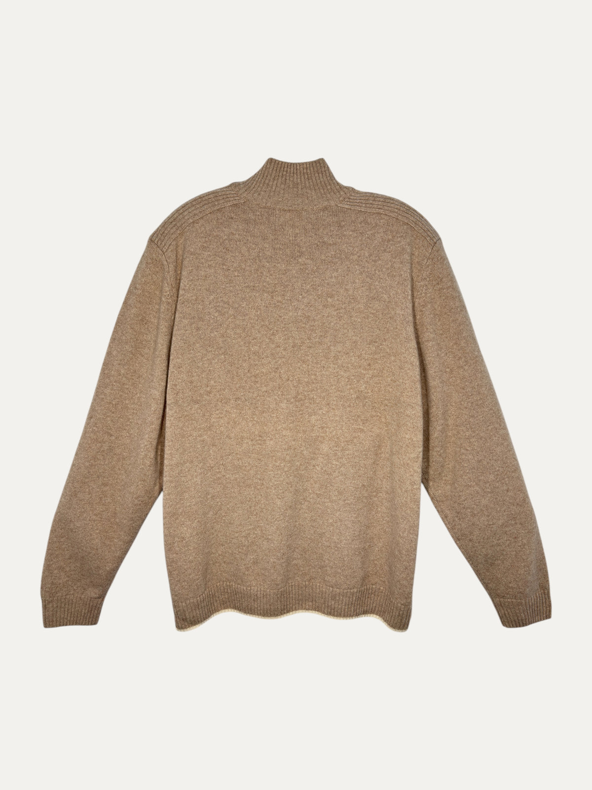 Vintage Lacoste Sweater in beige, unisex, size XXL – second-hand