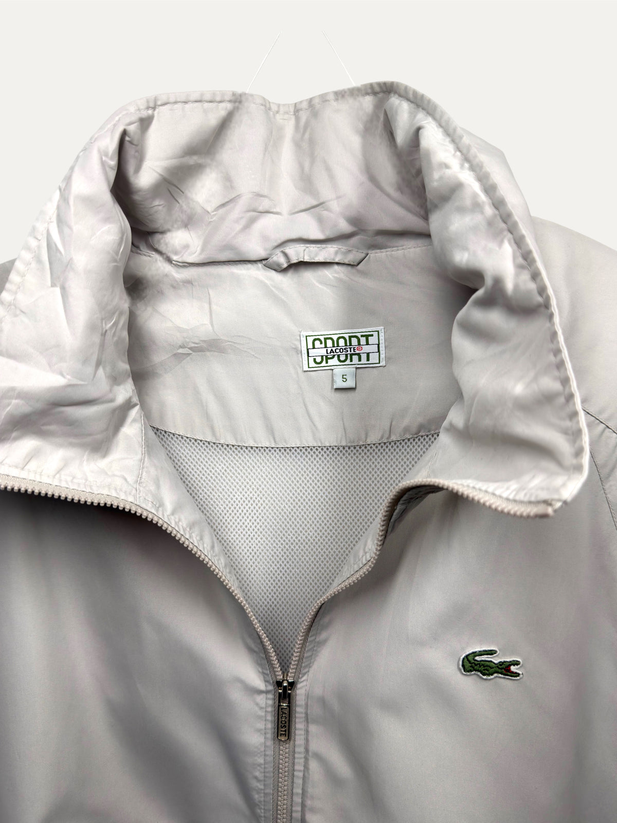 Vintage Lacoste Jacket in beige, men's, size L – second-hand