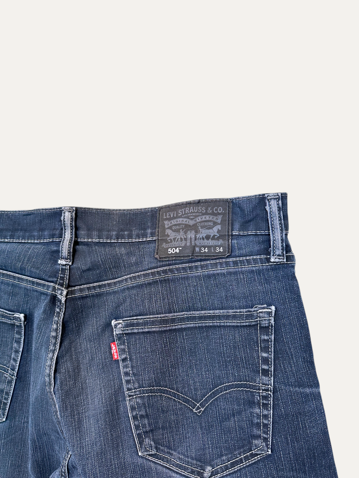 Vintage Levi's 504 Straight Jeans in blue, unisex, size W34 L34 – second-hand