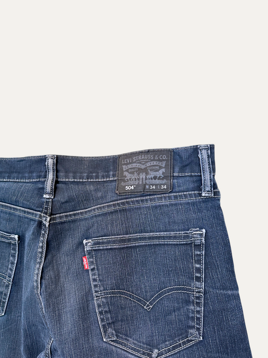 Vintage Levi's 504 Straight Jeans in blue, unisex, size W34 L34 – second-hand
