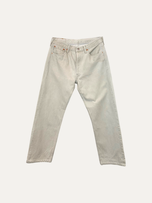 Vintage Levi's 501 Straight Jeans in beige, unisex, size W34 L36 – second-hand