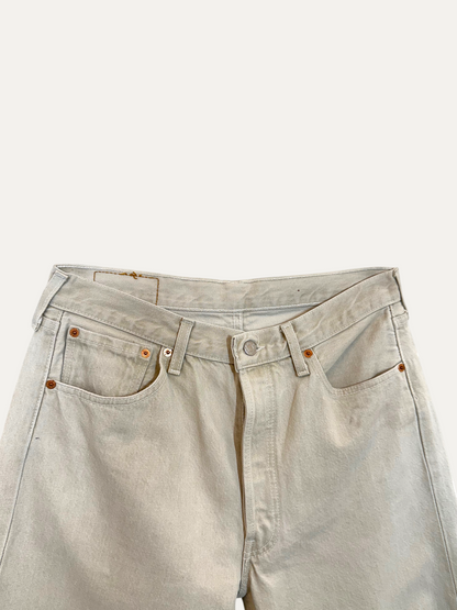 Vintage Levi's 501 Straight Jeans in beige, unisex, size W34 L36 – second-hand