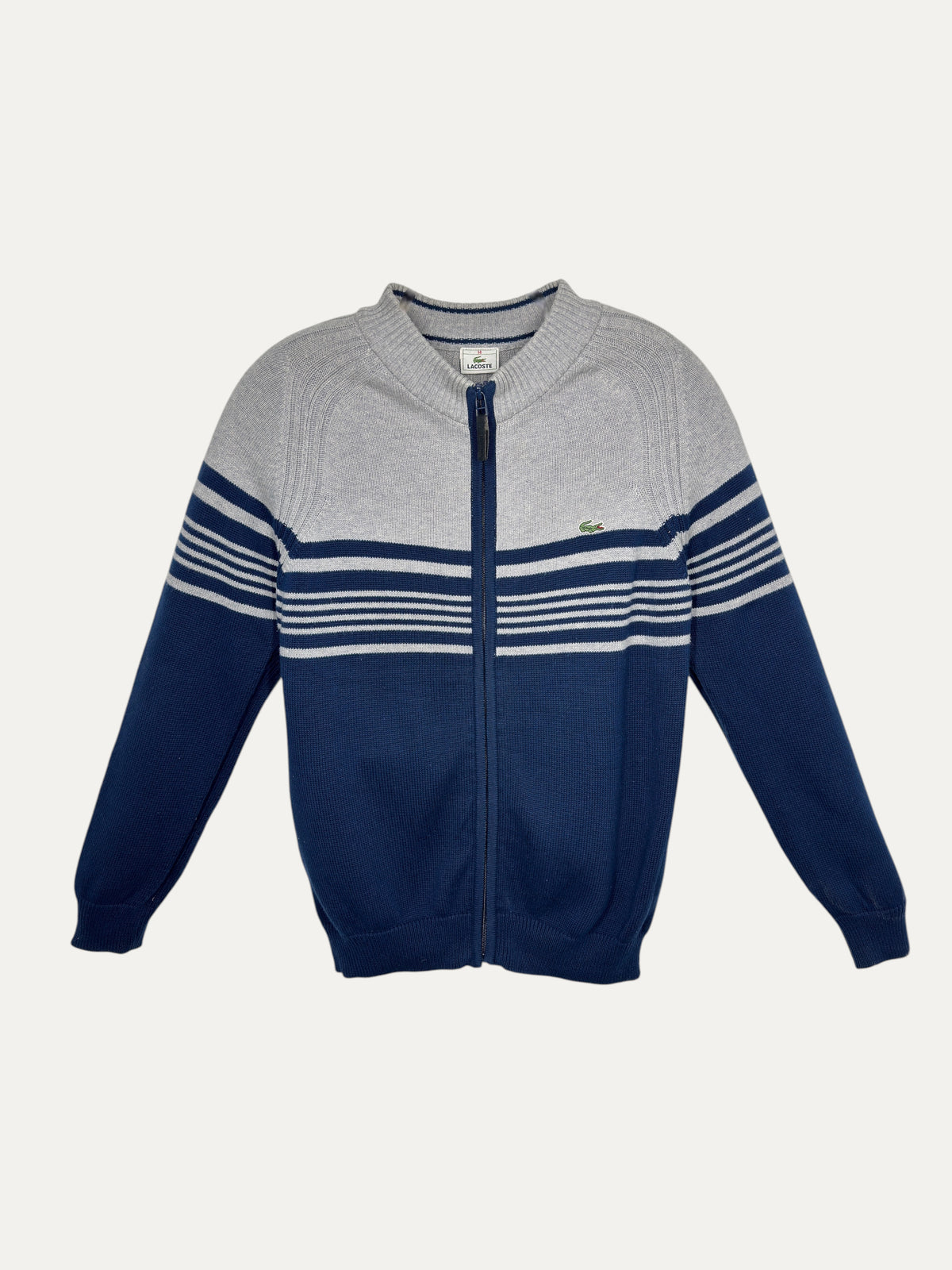 Vintage Lacoste Sweater in grey, unisex, size XS – second-hand