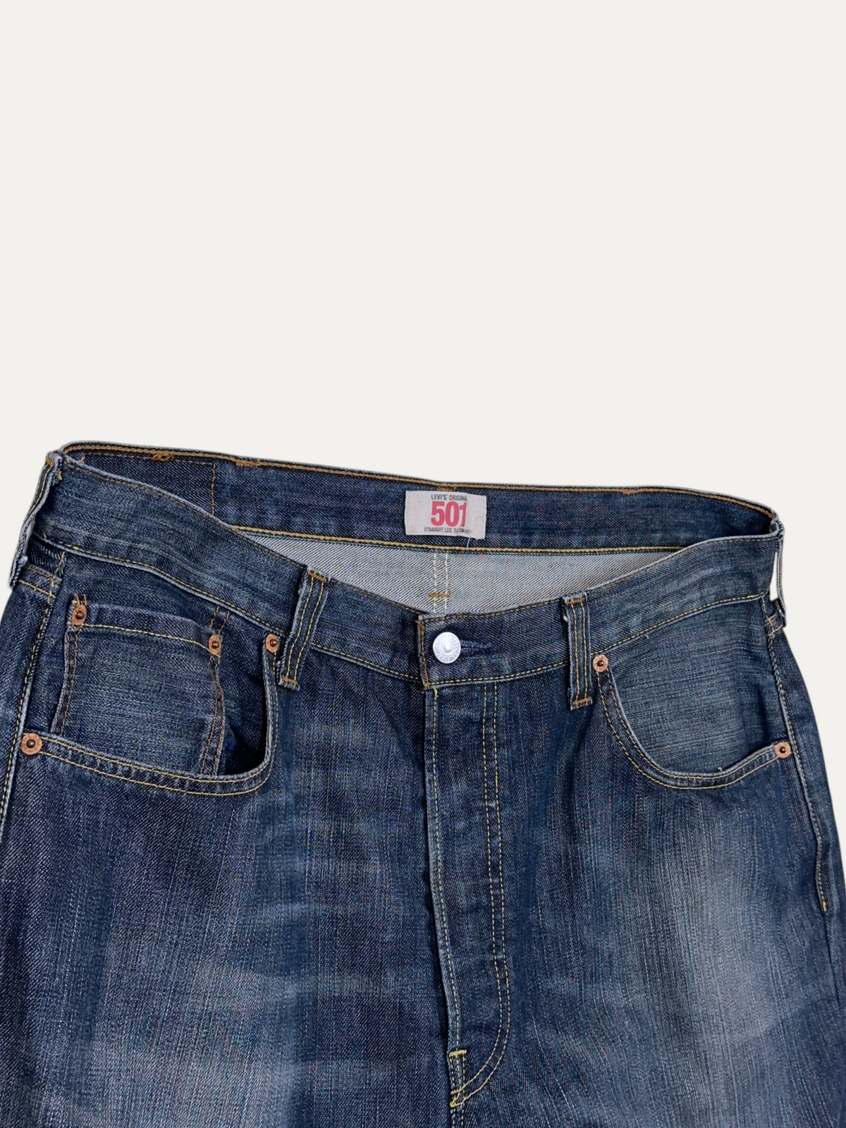 Vintage Levi's 501 Straight Jeans in blue, unisex, size W38 L34 – second-hand