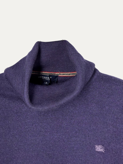 Vintage Burberry Sweater in purple, unisex, size XXL – second-hand