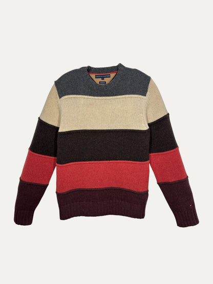 Vintage Tommy Hilfiger Sweater in red, unisex, size M – second-hand