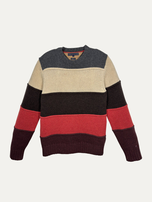 Vintage Tommy Hilfiger Sweater in red, unisex, size M – second-hand