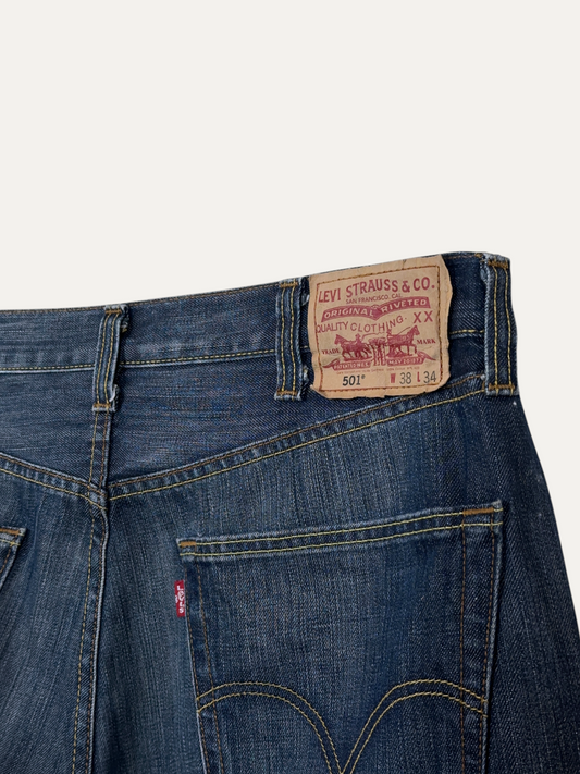 Vintage Levi's 501 Straight Jeans in blue, unisex, size W38 L34 – second-hand