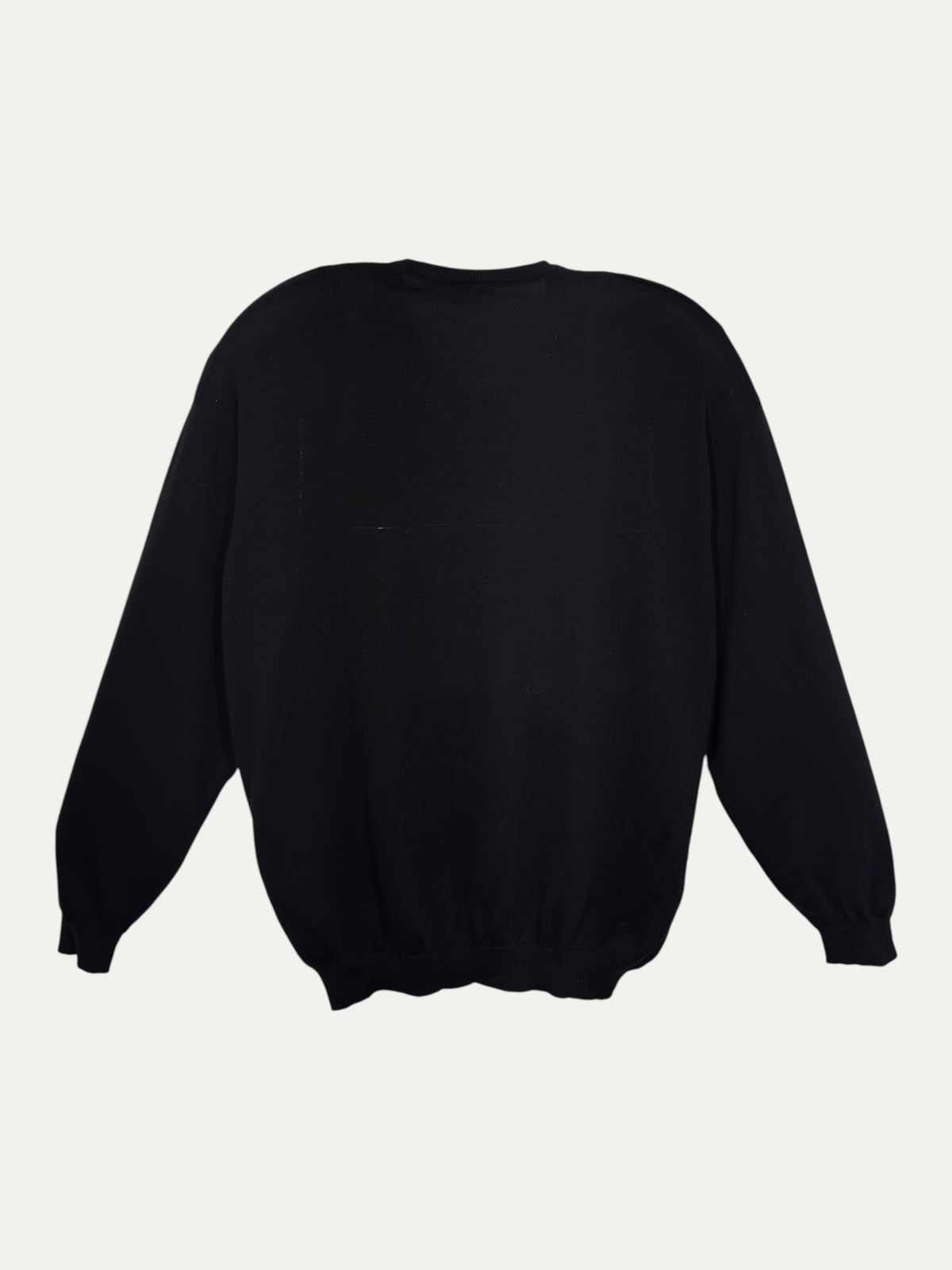 Vintage Lacoste Sweater in black, unisex, size XXL – second-hand