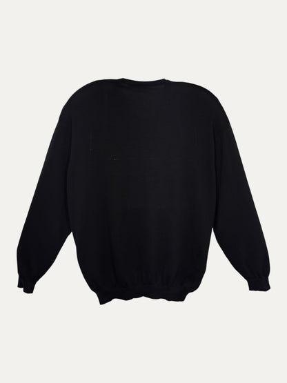 Vintage Lacoste Sweater in black, unisex, size XXL – second-hand