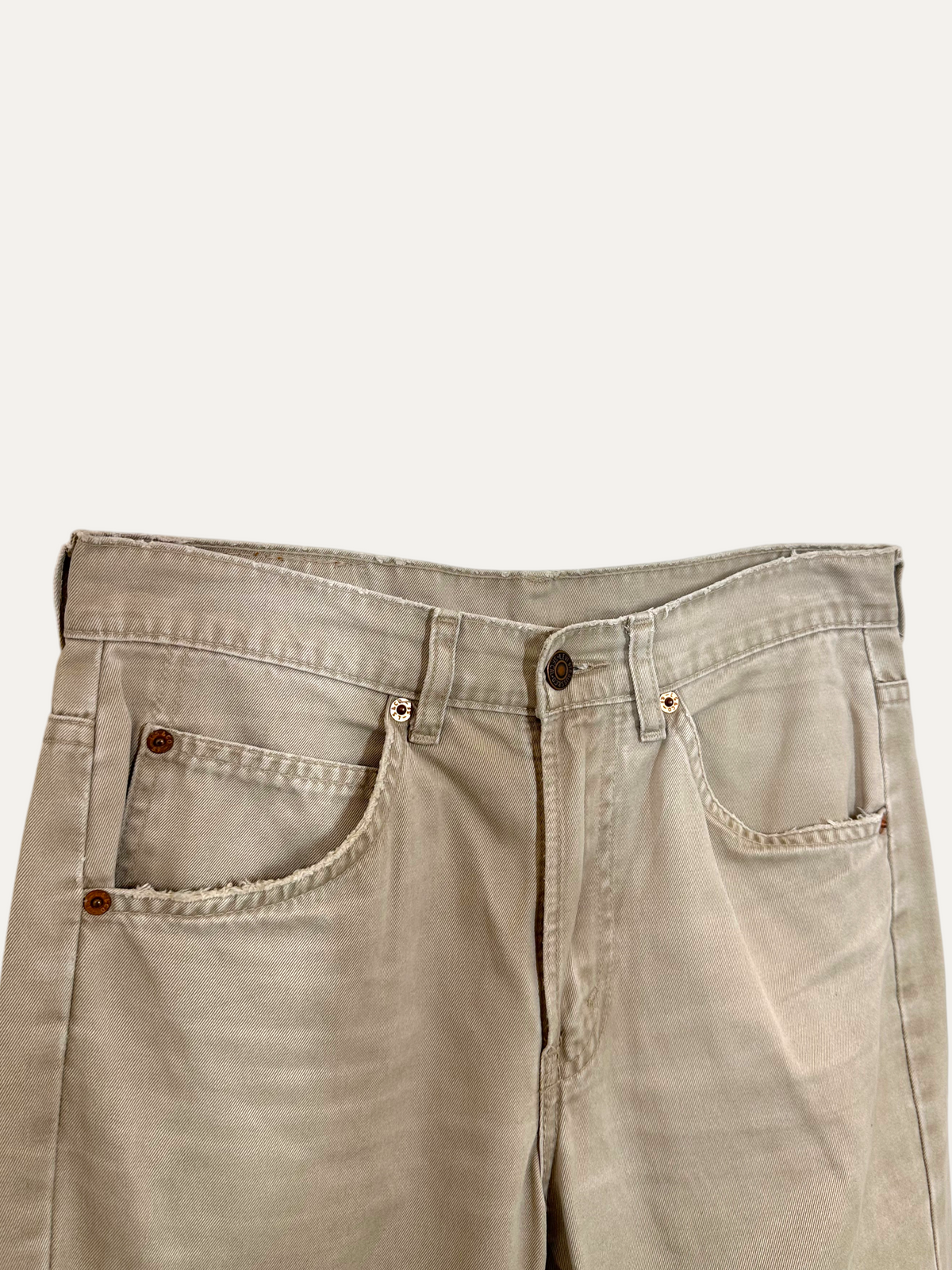 Vintage Levi's 505 Straight Jeans in beige, unisex, size W28 L32 – second-hand