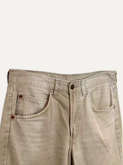 Vintage Levi's 505 Straight Jeans in beige, unisex, size W28 L32 – second-hand