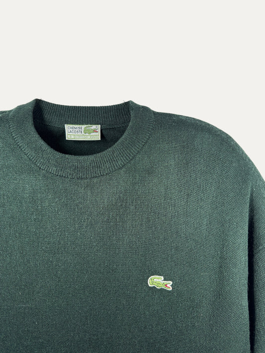 Vintage Lacoste Sweater in green, unisex, size XXL – second-hand
