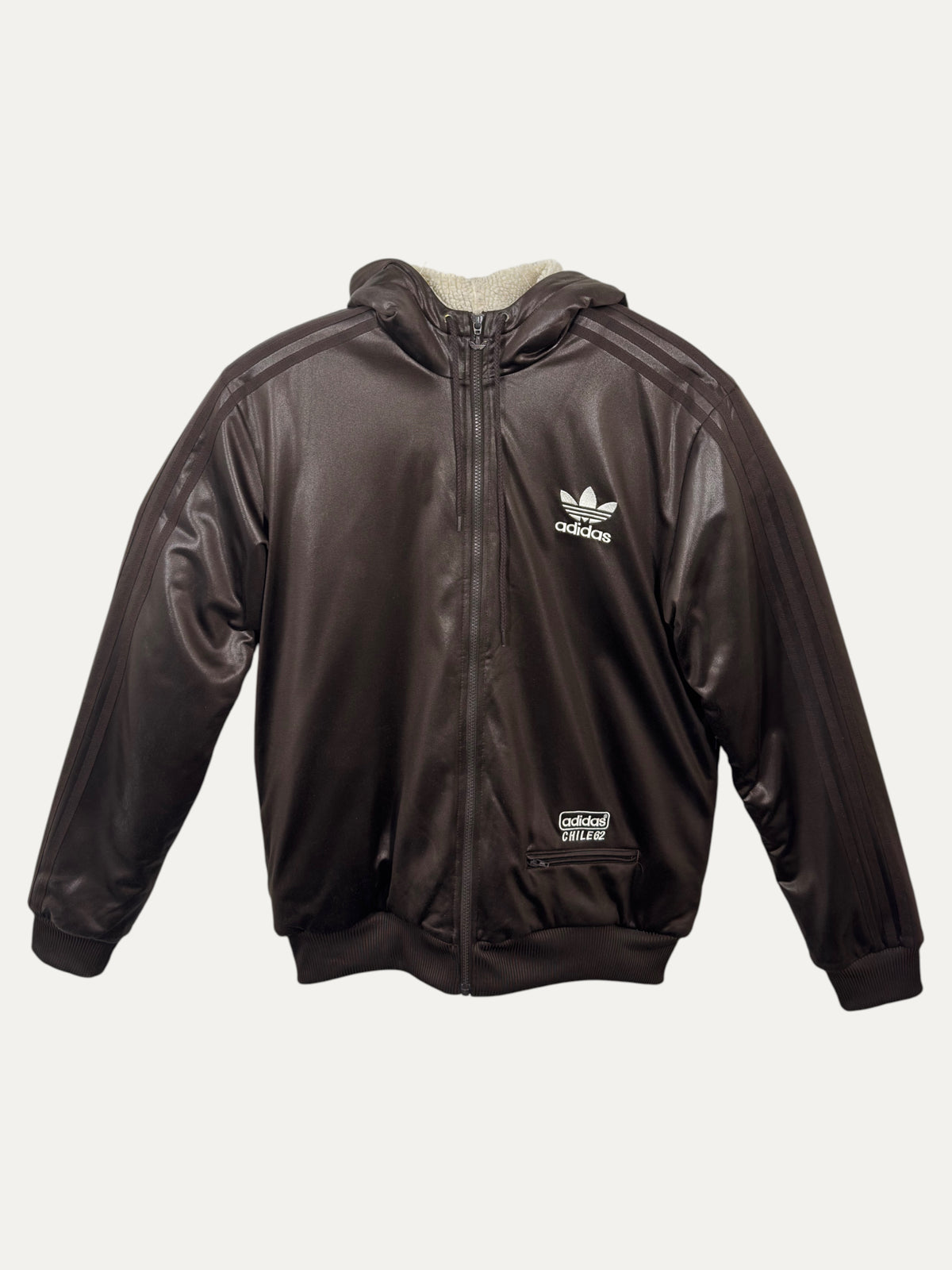 Vintage Adidas Jacket in brown, men's, size L – second-hand